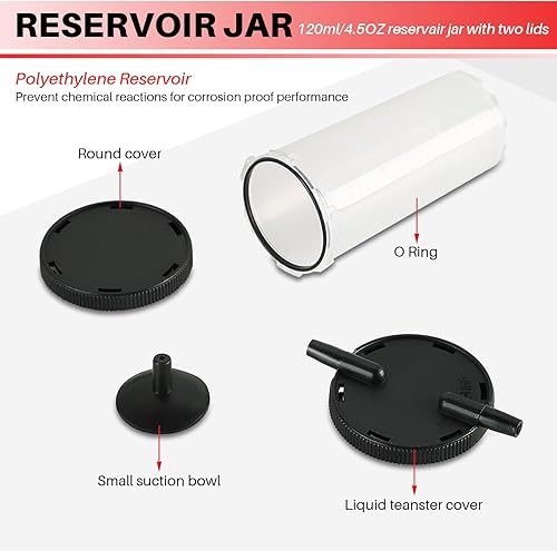 Miniatura 11 de DASBET Juego de probador de bomba de vacío de mano y kit de purga de frenos para automóviles Azul