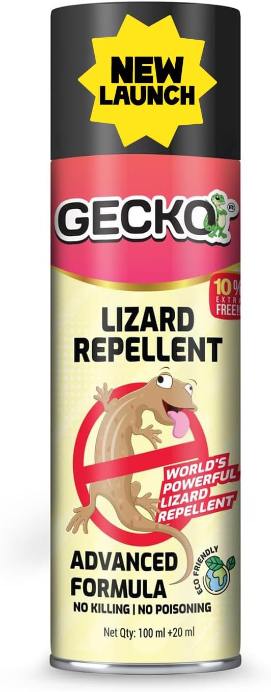 India's First Aerosol-Based Herbal Lizard Repellent Spray | Safe, Odourless & Eco-Friendly | Long-Lasting 60-Day Protection | Plant-Based Formula for Home Use | 120ml | FORMULATION 30X