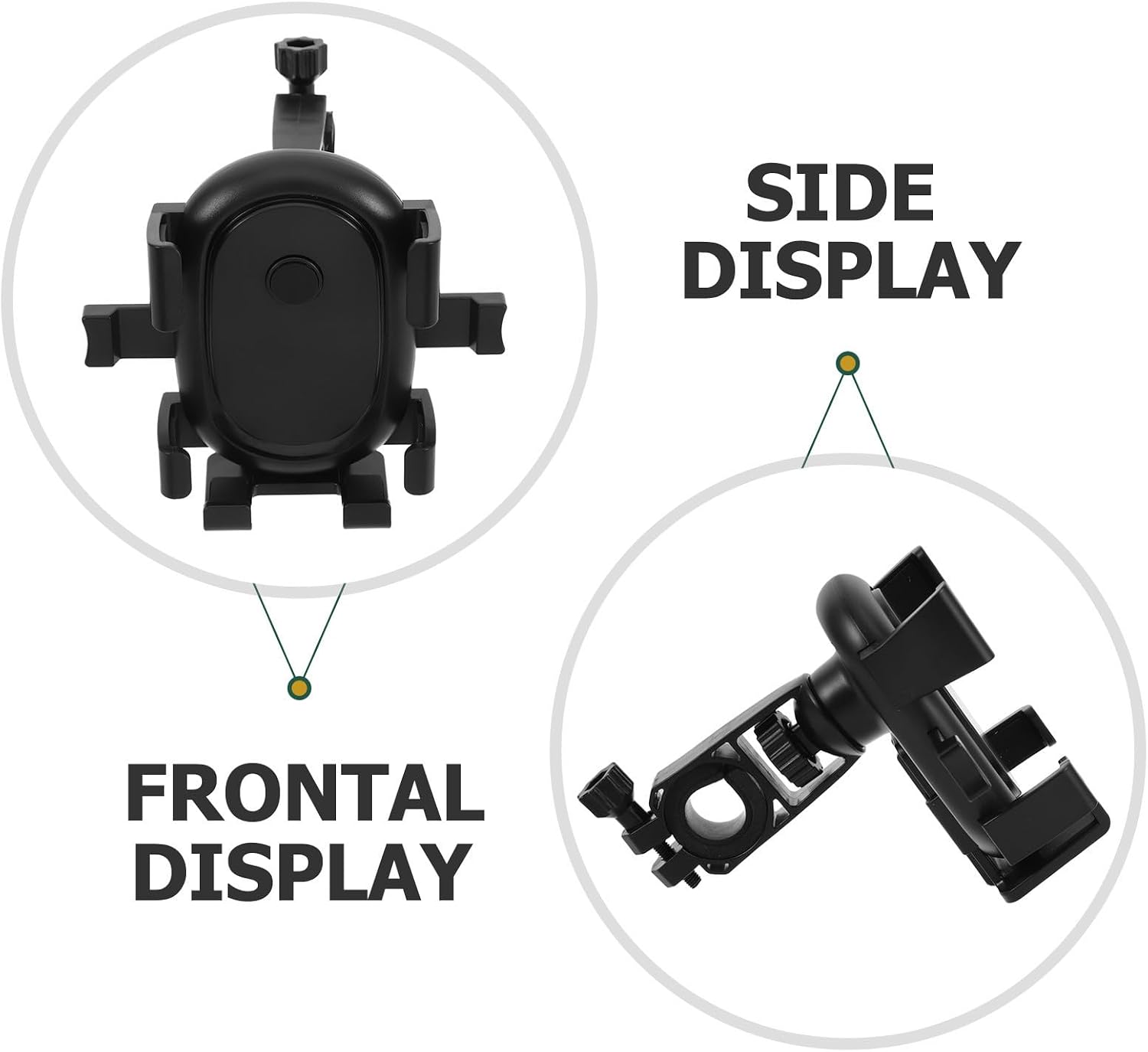 GANAZONO Bike Handlebar Phone Holder Mount Clamp for Motorcycle and Bicycle, Abs and PC Material, Reliable Anti-Fall Design, for Rider Navigation and Cycling
