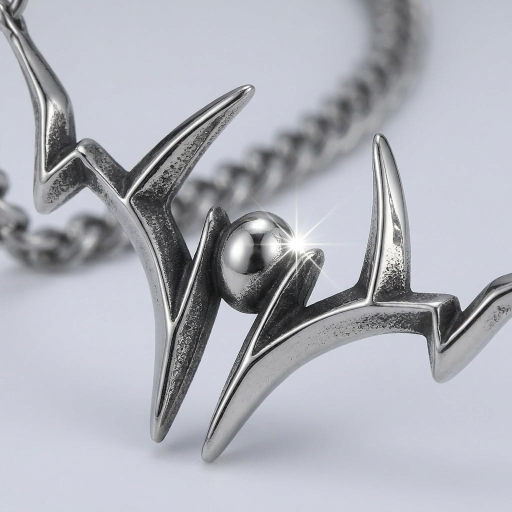 Abstract Thorn Pendant Necklace for Men image 4