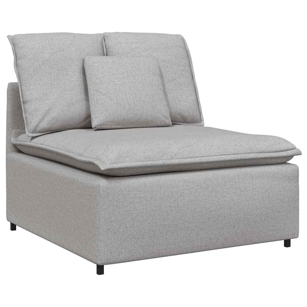 Sofá modular gris nube con cojín de tela, 317 x 217 x 64 cm, 4 elementos de montaje en esquina acolchada, versátil para salón, salón, cine en casa