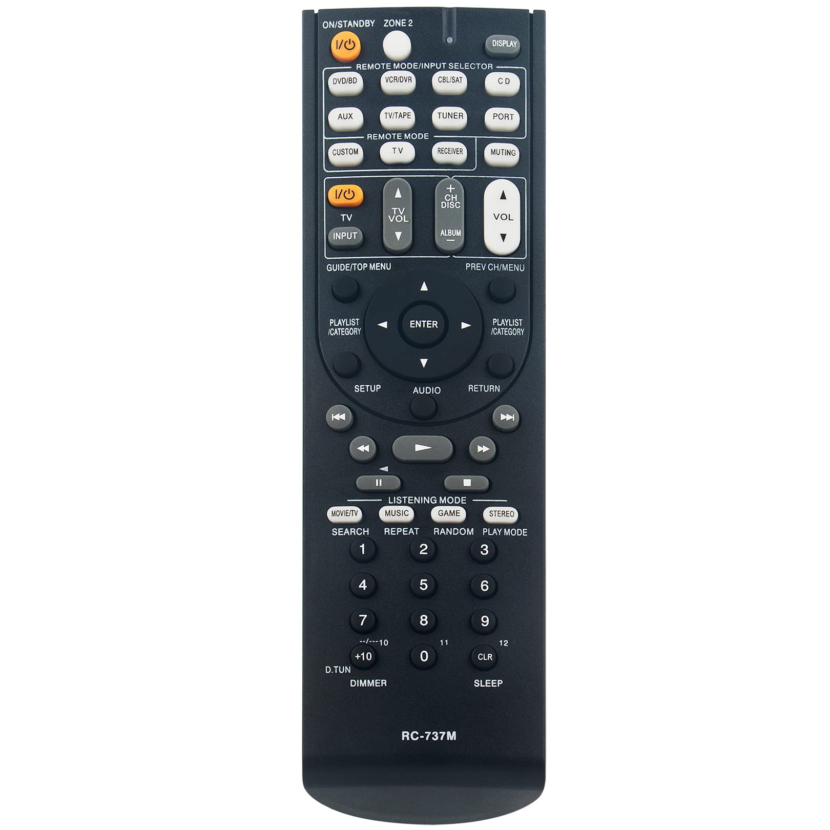 Amazon.com: RC-737M RC737M Replace AV Receiver Remote Control Work