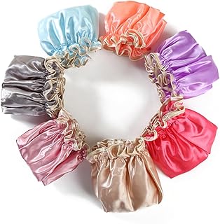 FOMIYES 3pcs Hair Caps Adjustable Hair Bonnet Caps Shower Cap for Women Satin Sleeping Caps Bath Caps Bath Shower Hat Womens Shower Caps Anti Lampblack Cap Travel Elastic Pompadour