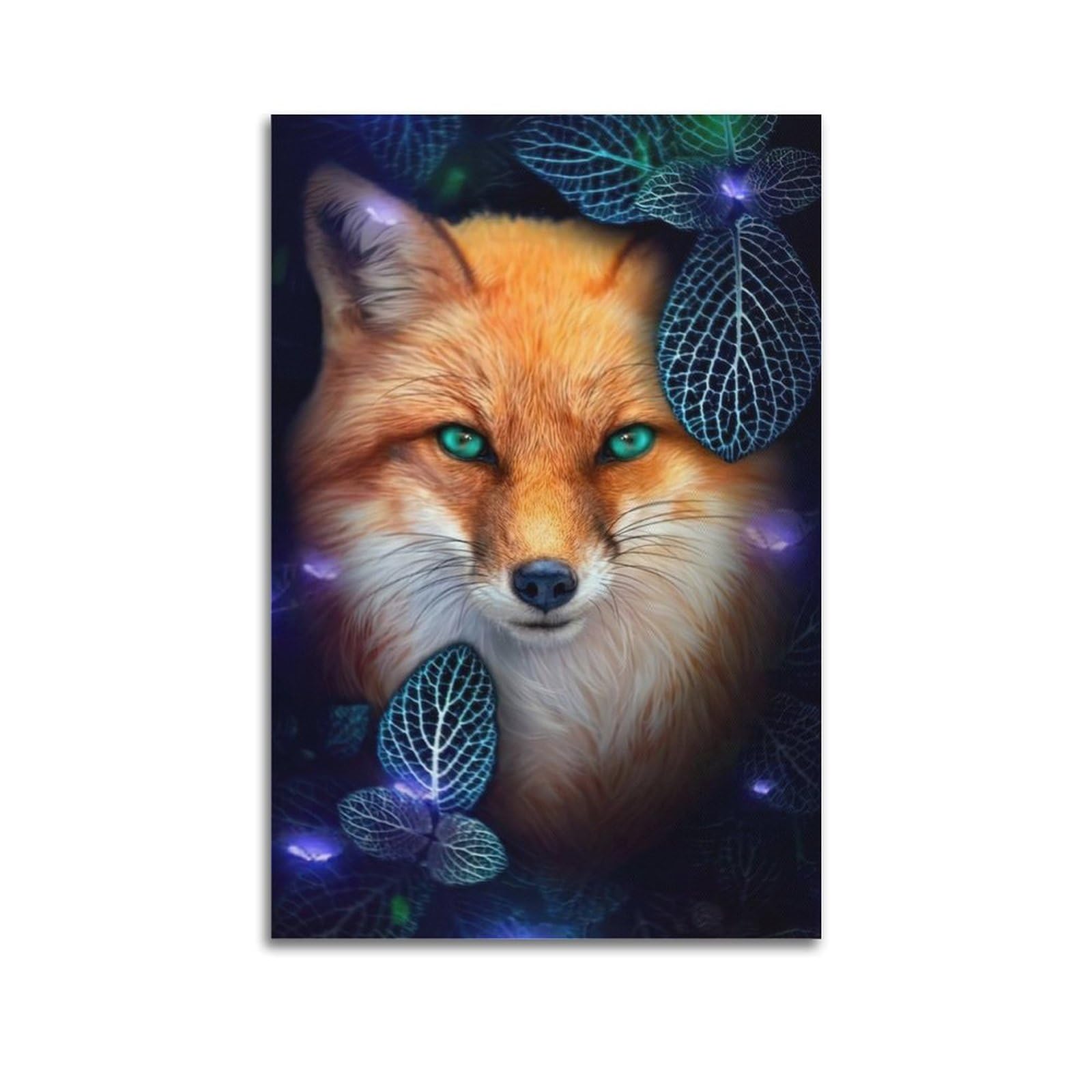 HUIYHB Animal Poster Fox in The Bush Poster Decorative Painting Canvas Wall Posters And Art Picture Print Modern Family Bedroom Decor Posters 24x36inch(60x90cm)
