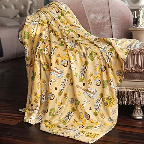Home Soft Things Printed Micro Plush Throw for The Bundle of Joy, 50" x 60", Sounds Cover