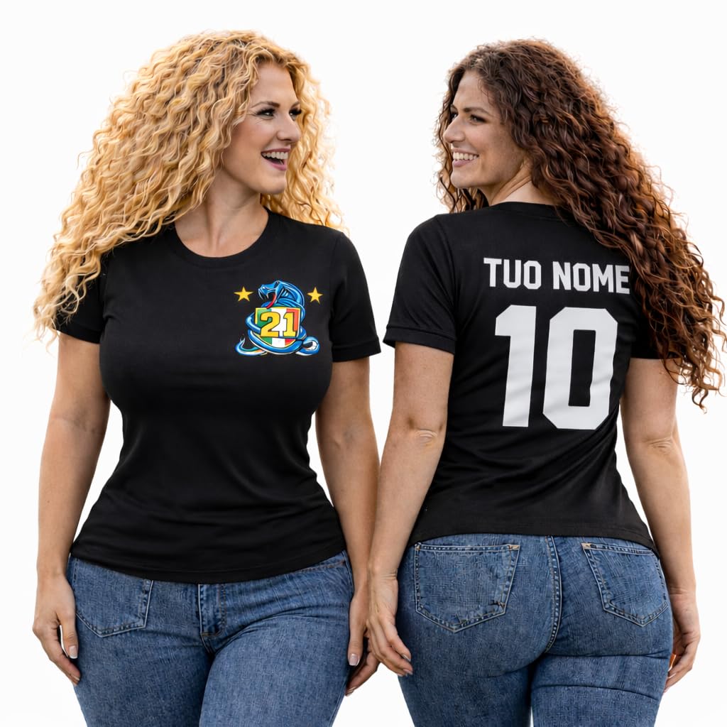 T-Shirt Neroazzurri Campioni d’Italia 2025/2026 – 21 Scudetti 100% Cotone – PS 27431-INT-09