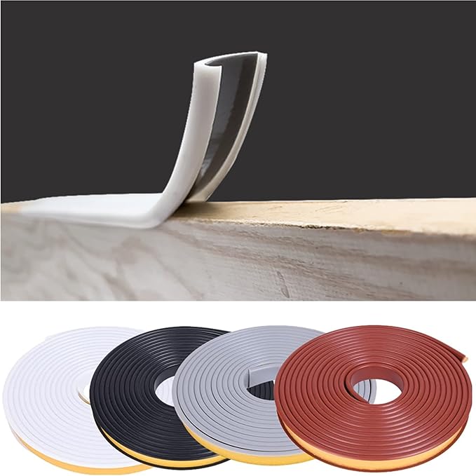 MRSHANG Self Adhesive Furniture Edging Tape, UShaped Soft TPE Edge Trim Sealing Strip, Kitchen
