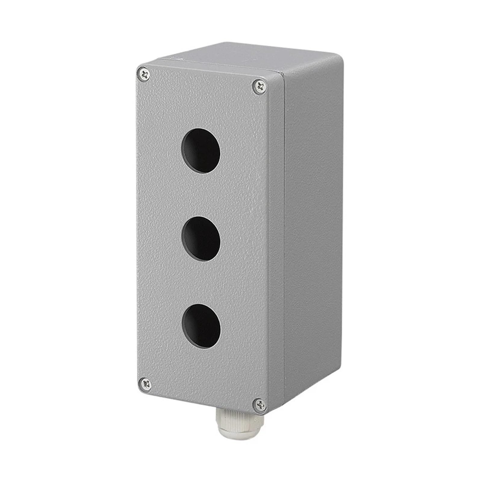 Caja de control con interruptor de botón pulsador Caja de control de interruptor de botón impermeable de aluminio fundido de metal con apertura de 22 mm(Orange)