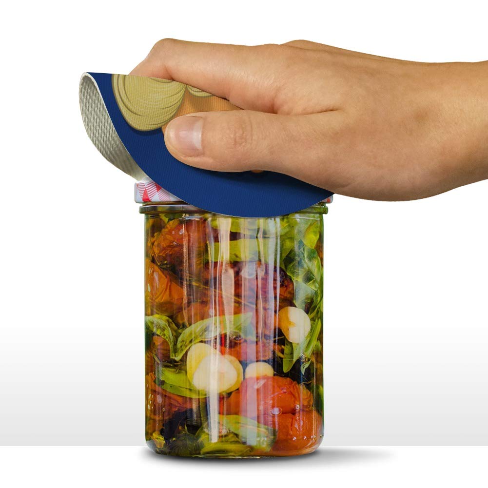 Huge! Donald Trump Caricature with Wind Blowing Hair Funny Round Rubber Non-Slip Jar Gripper Lid Opener