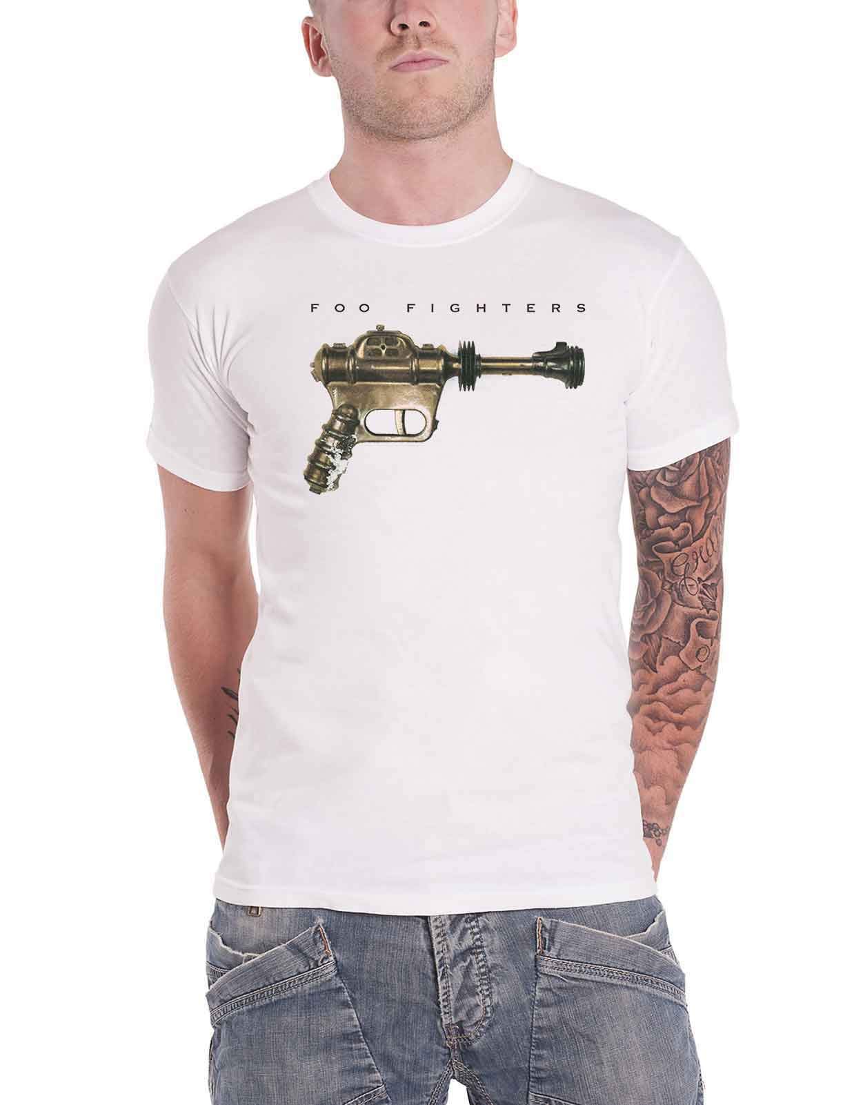 Générique Foo Fighters T Shirt Ray Gun Band Logo Nouveau Officiel Homme Size S - Les Beatles, Paul McCartney, John Lennon, RIngo Starr, George Harrison Générique Foo Fighters T Shirt Ray Gun Band Logo Nouveau Officiel Homme Size S