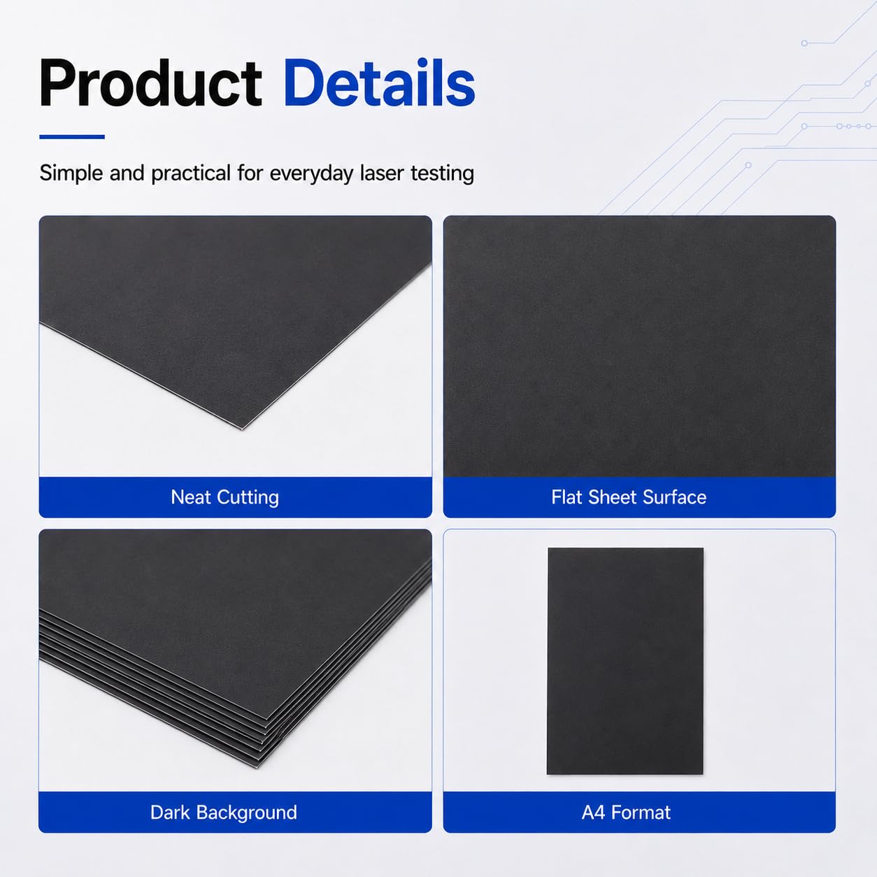 Papier de Test Gravure Laser A4 285x210mm Double Face pour Marquage Laser Fibre