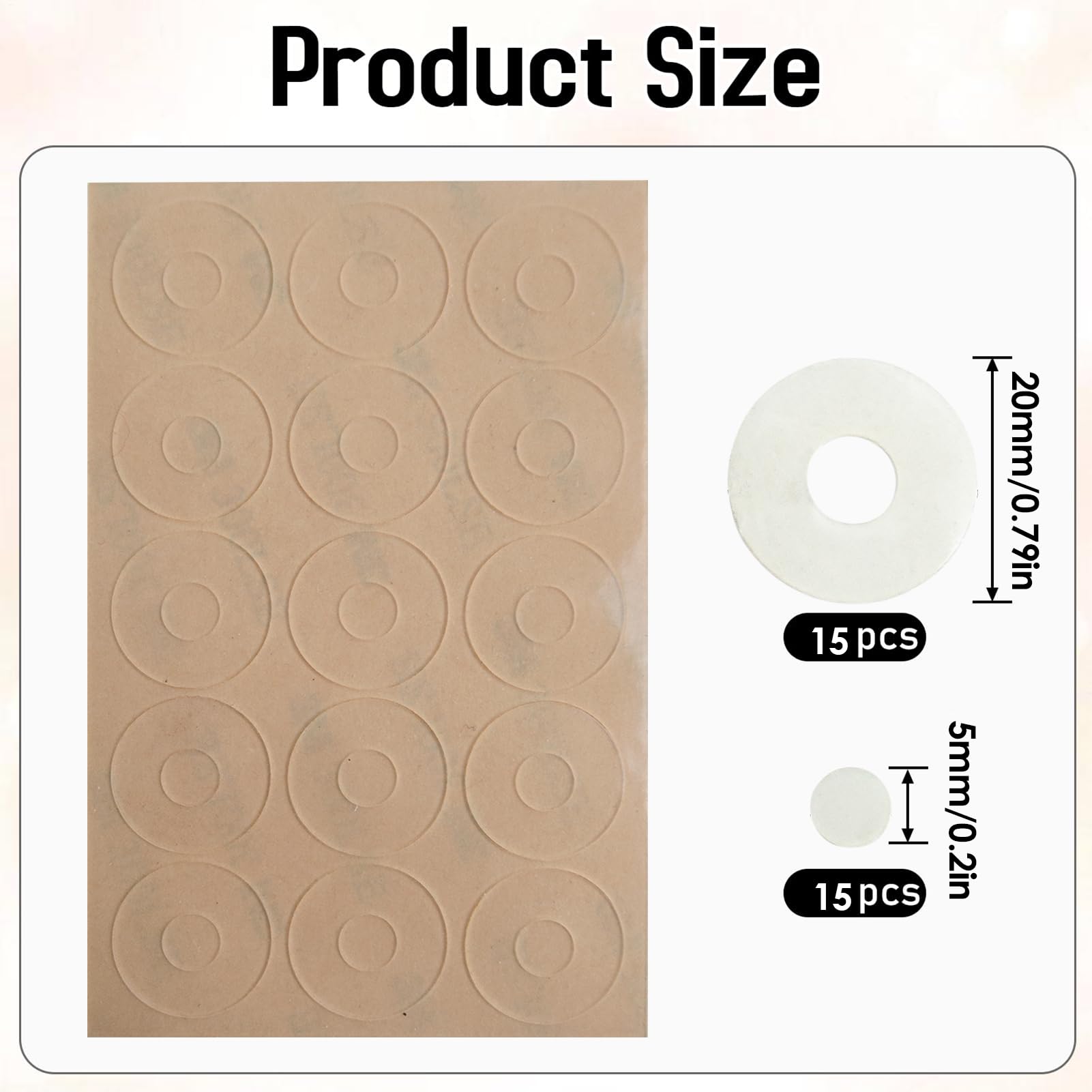 Points de préhension de règle - 20 mm 30 pièces autocollants pour poignée slipliniale | Règles de matelassage transparentes en silicone, anneaux auto-adhésifs, poignées arrière autocollantes pour