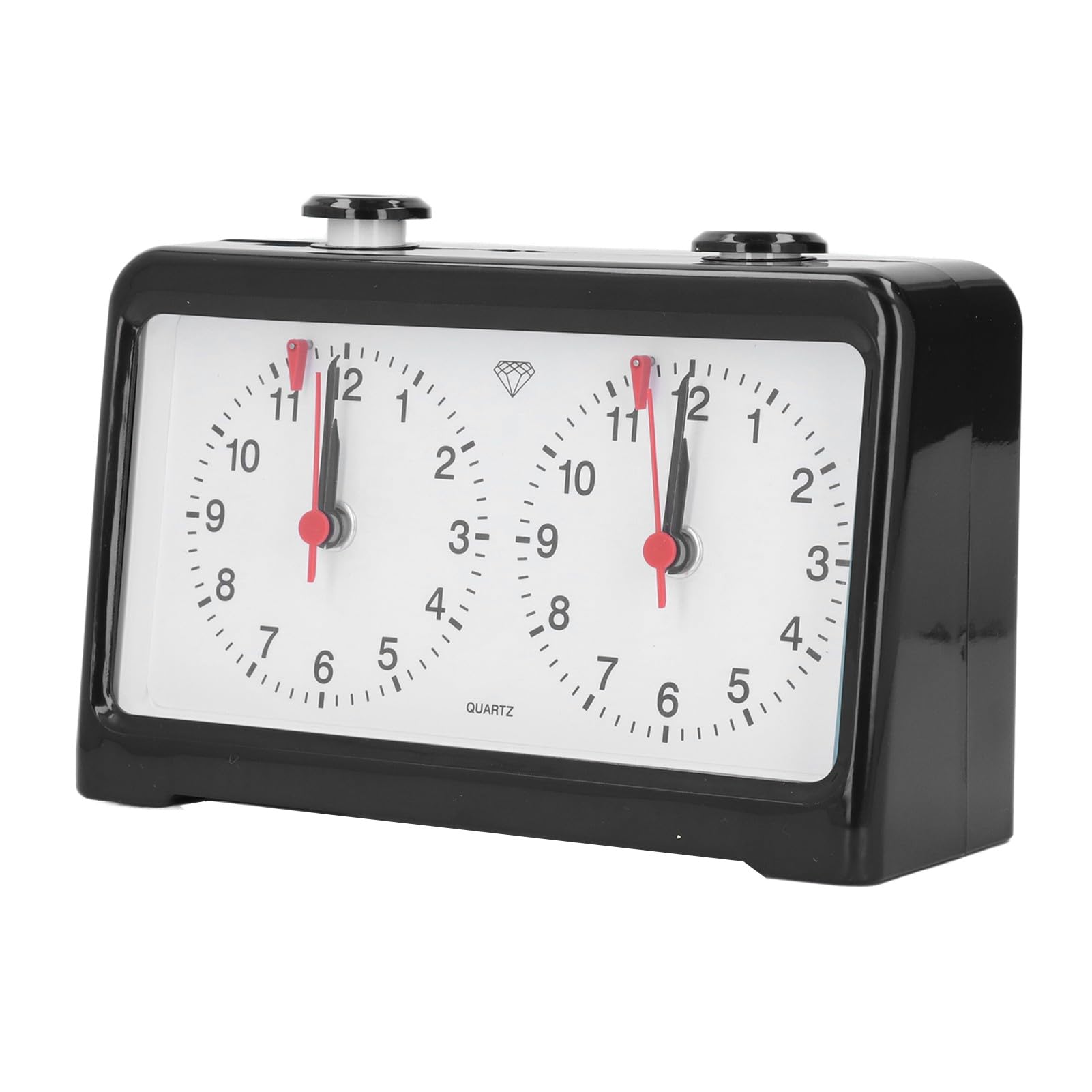 Quarz-Schach-Timer, Professionelle mechanische analoge Schachuhr mit großen, leicht ablesbaren Ziffernblättern, Batteriebetriebene multifunktionale Retro-Schachuhr für Schach Weiqi