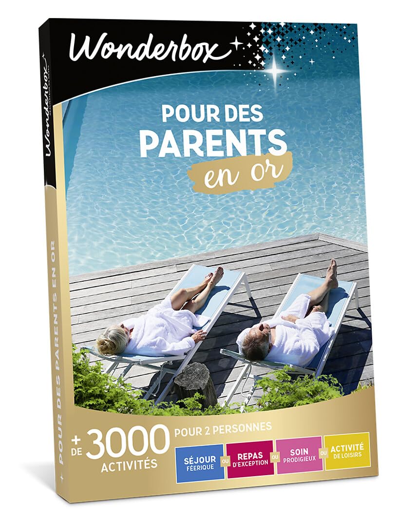 Wonderbox - pour des Parents en Or - Coffret Cadeau - Idée Cadeau Multi Activités