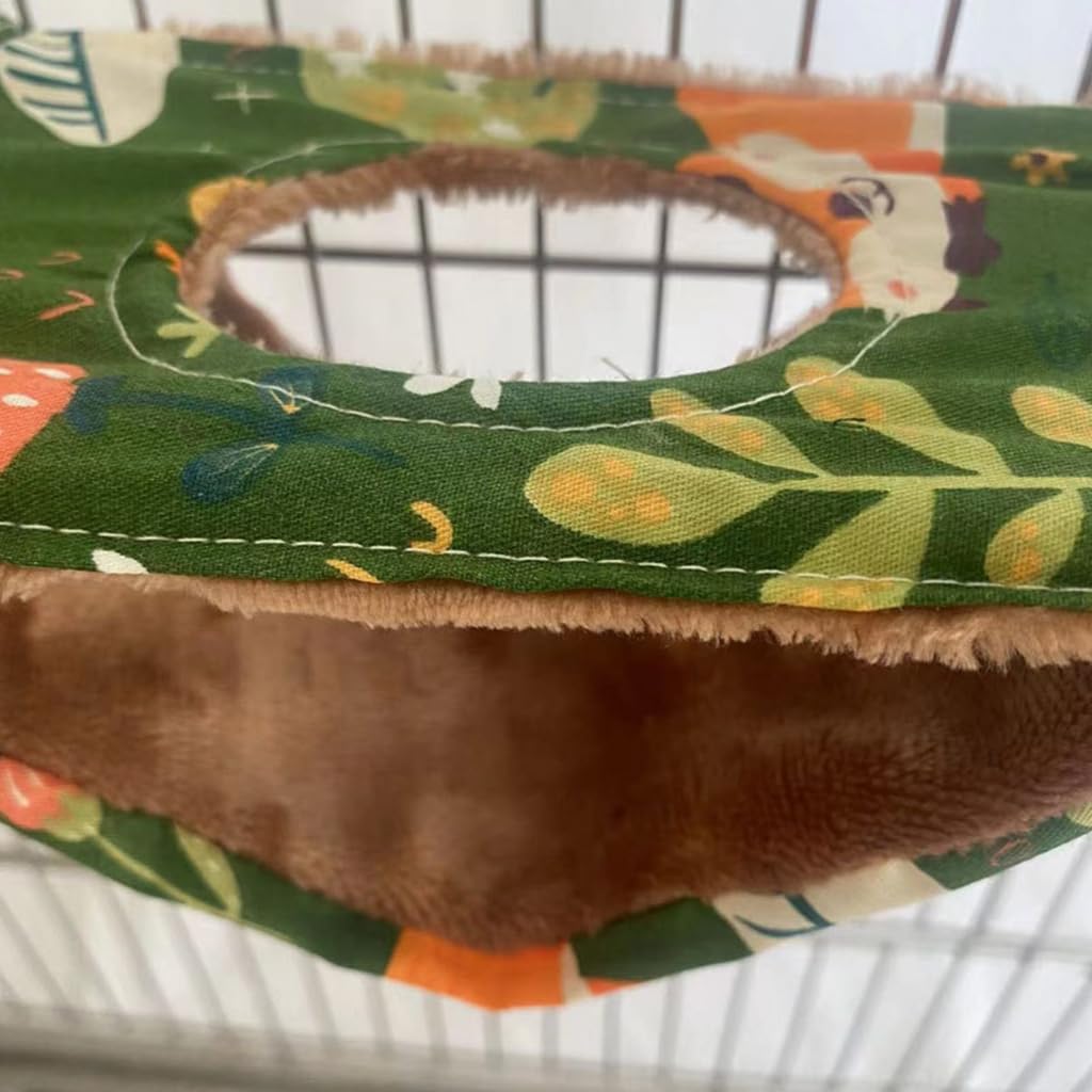 XAGMODSHN Parrot Snuggle Hut Warm Nest Hammock Plush Tent Small Pet Winter Bed House for Small Parakeet Mini Gerbil Easy to Clean