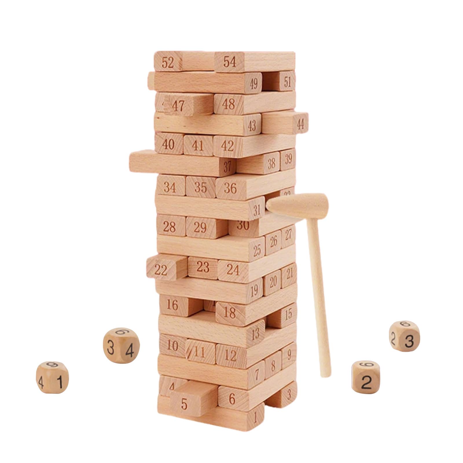 ttnmrc Montessori Wooden Stacking Blocks Balance Puzzle Toy