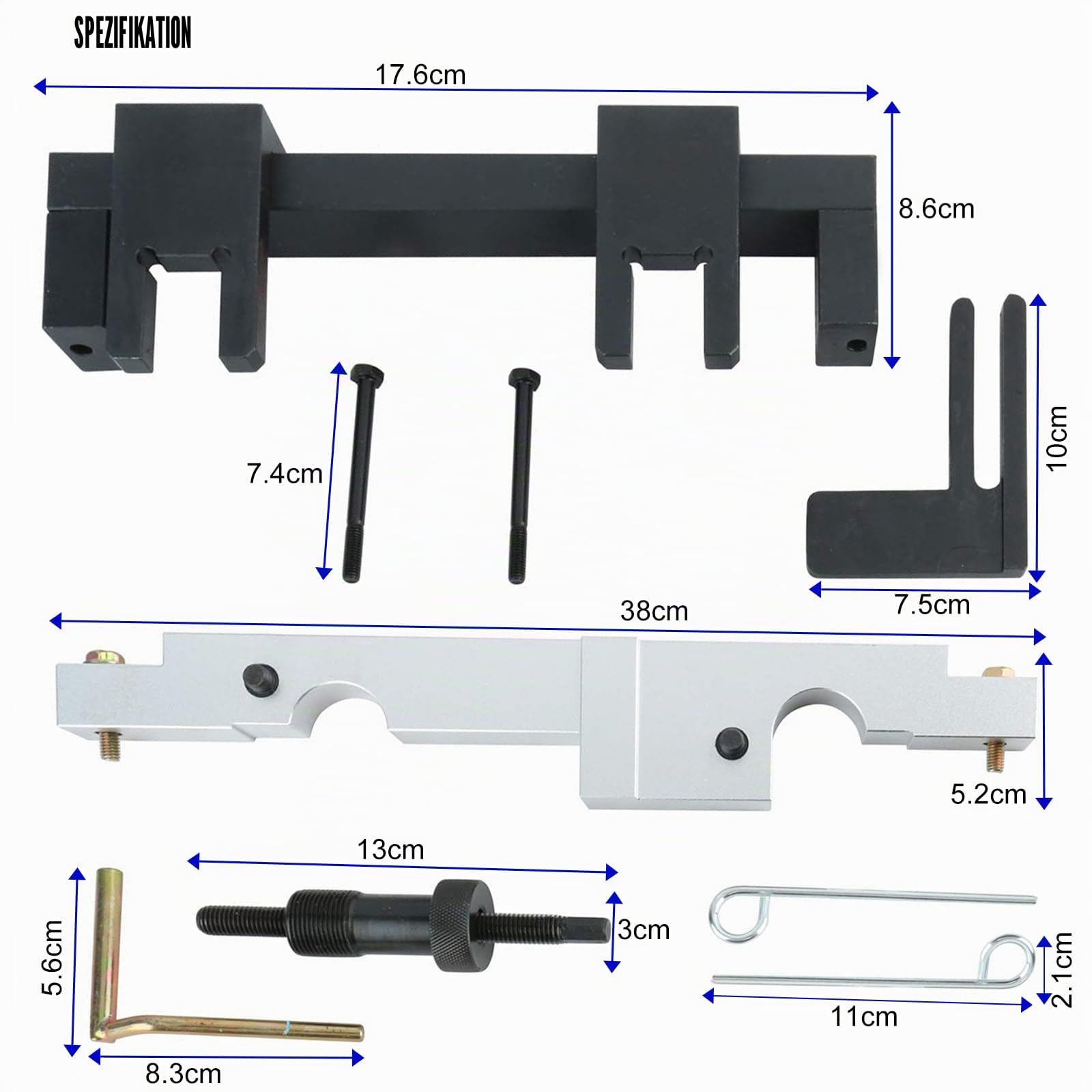 FreeTec Nockenwellenversteller Nockenwelle Steuerkette Wechsel Motor Werkzeug Arretierwerkzeug Satz für BMW N43 116i 118i 316i 318i 320i 520i B16/20