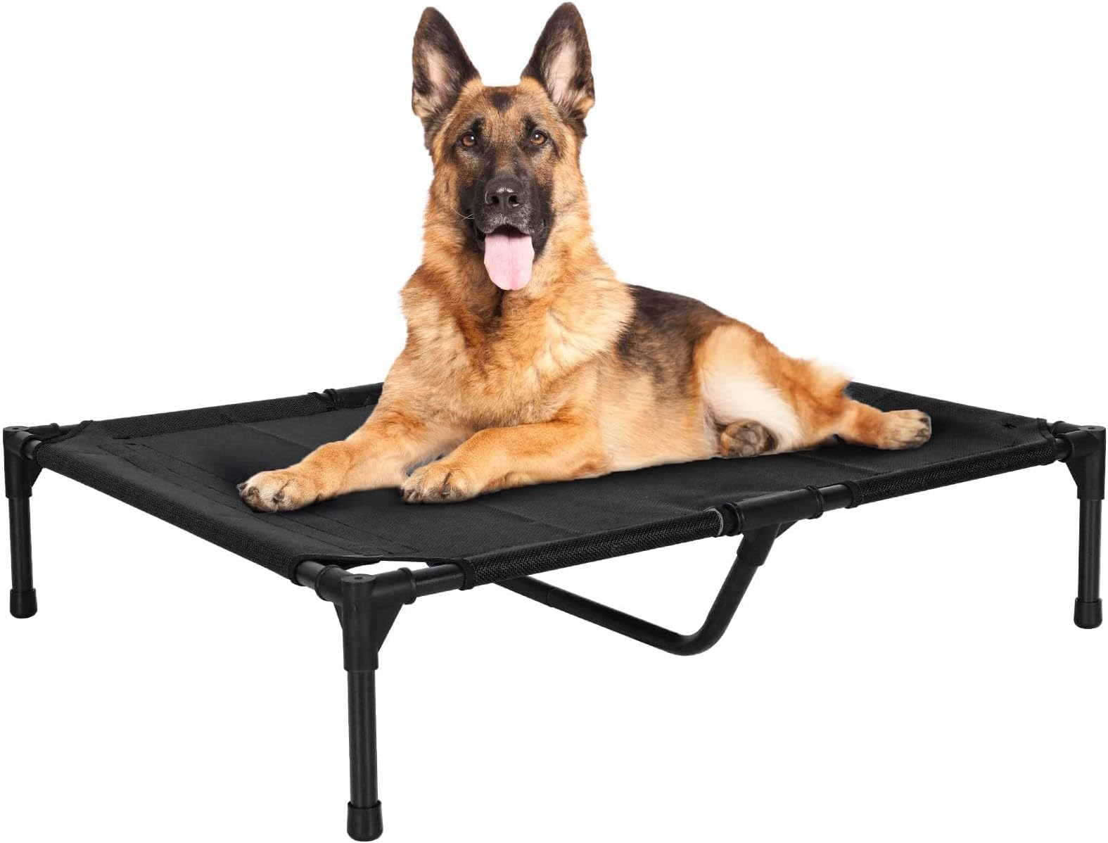 FIOCCO Elevated Dog Bed Dog Cot with Chew Proof Mesh for Large Dogs, Waterproof
