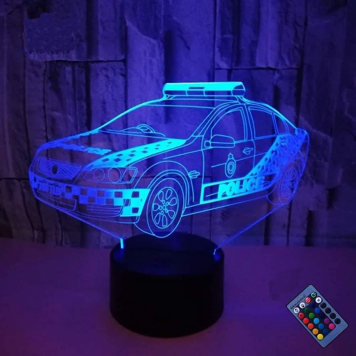 Creative 3D Wolf Night Light 16 Colors Changing USB Power Remote Control Touch Switch Decor Lamp Optical Illusion LED Table Desk Lamp