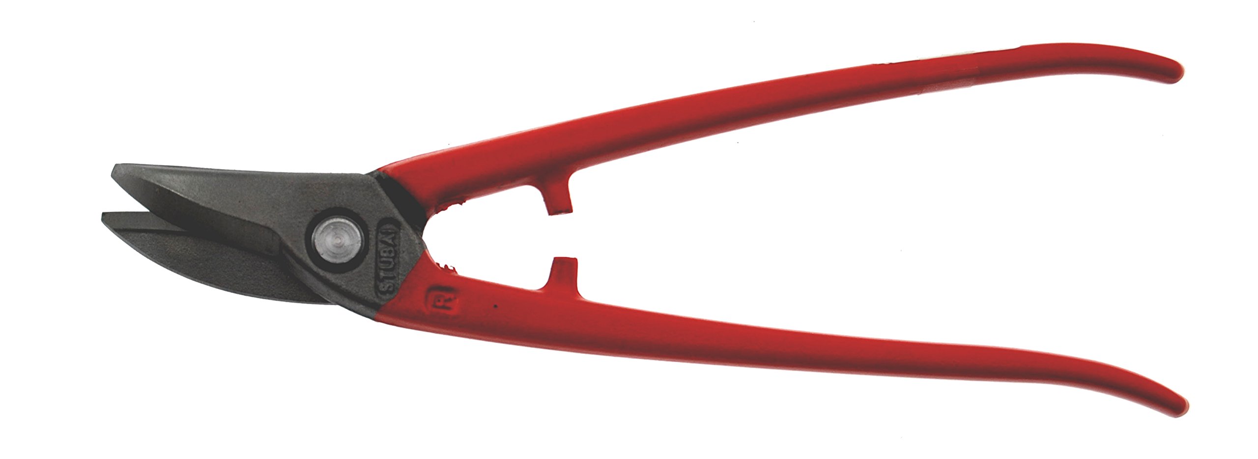 Stubai 267701 Right Curved Tin Snips, Red/Grey, 250 mm
