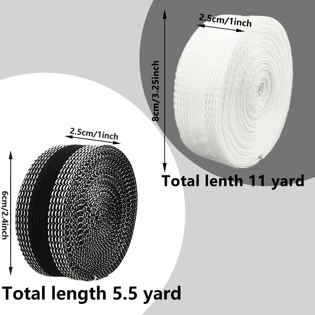 Cinta adhesiva para dobladillo con plancha de 5.5 yardas/11 yardas, adhesivo de tela sin costuras para reparaciones y alteraciones rápidas, tira de unión lavable para ropa (negro, 5.5