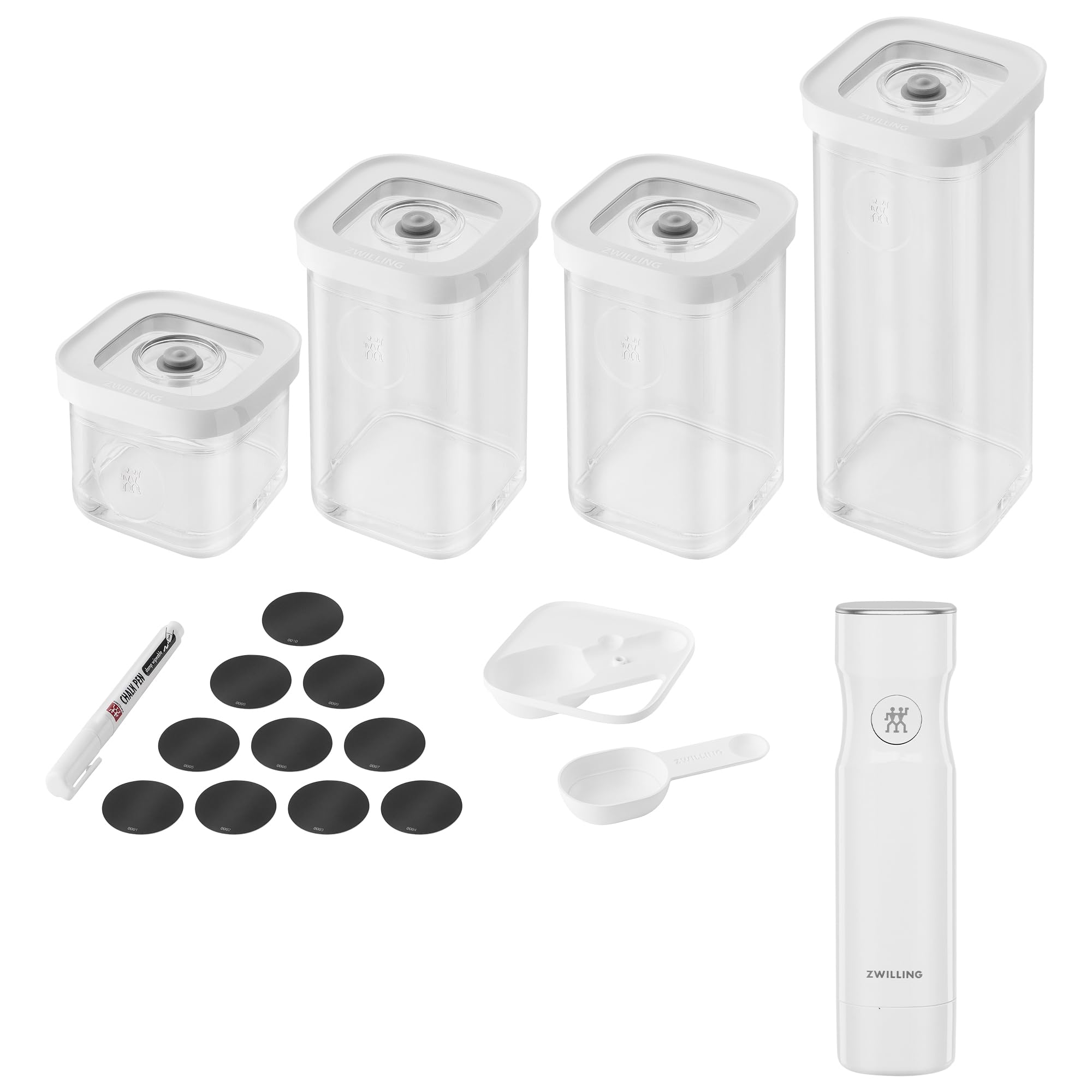 ZWILLING Fresh & Save Cube Box - Contenedor de almacenamiento de alimentos, 6 piezas, transparente