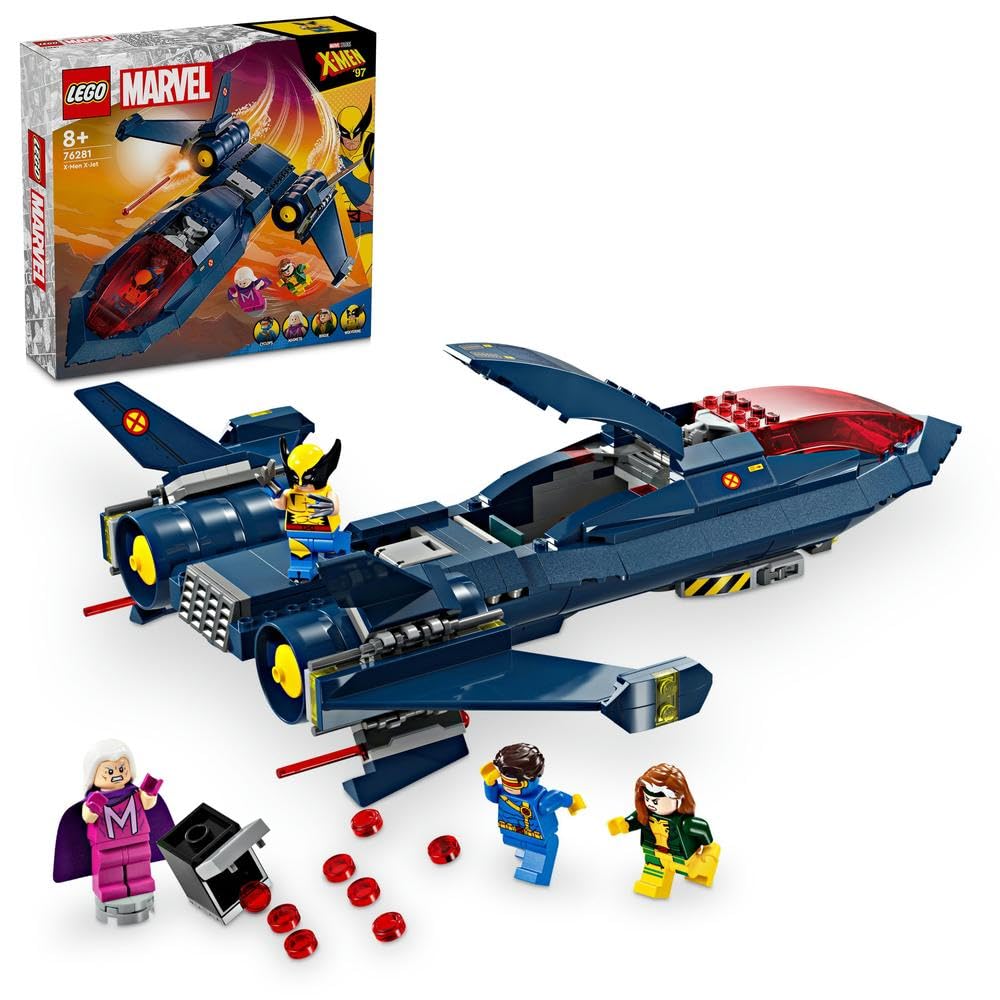 LEGO Marvel X-Men X-Jet Buildable Toy Plane for Kids, Boys & Girls