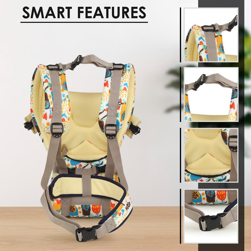 Image of Chinmay Kids Baby Carrier 4 in 1 Carry Bag Baby Carrier Cuddler Air Mash Fabric Baby Carrier, White