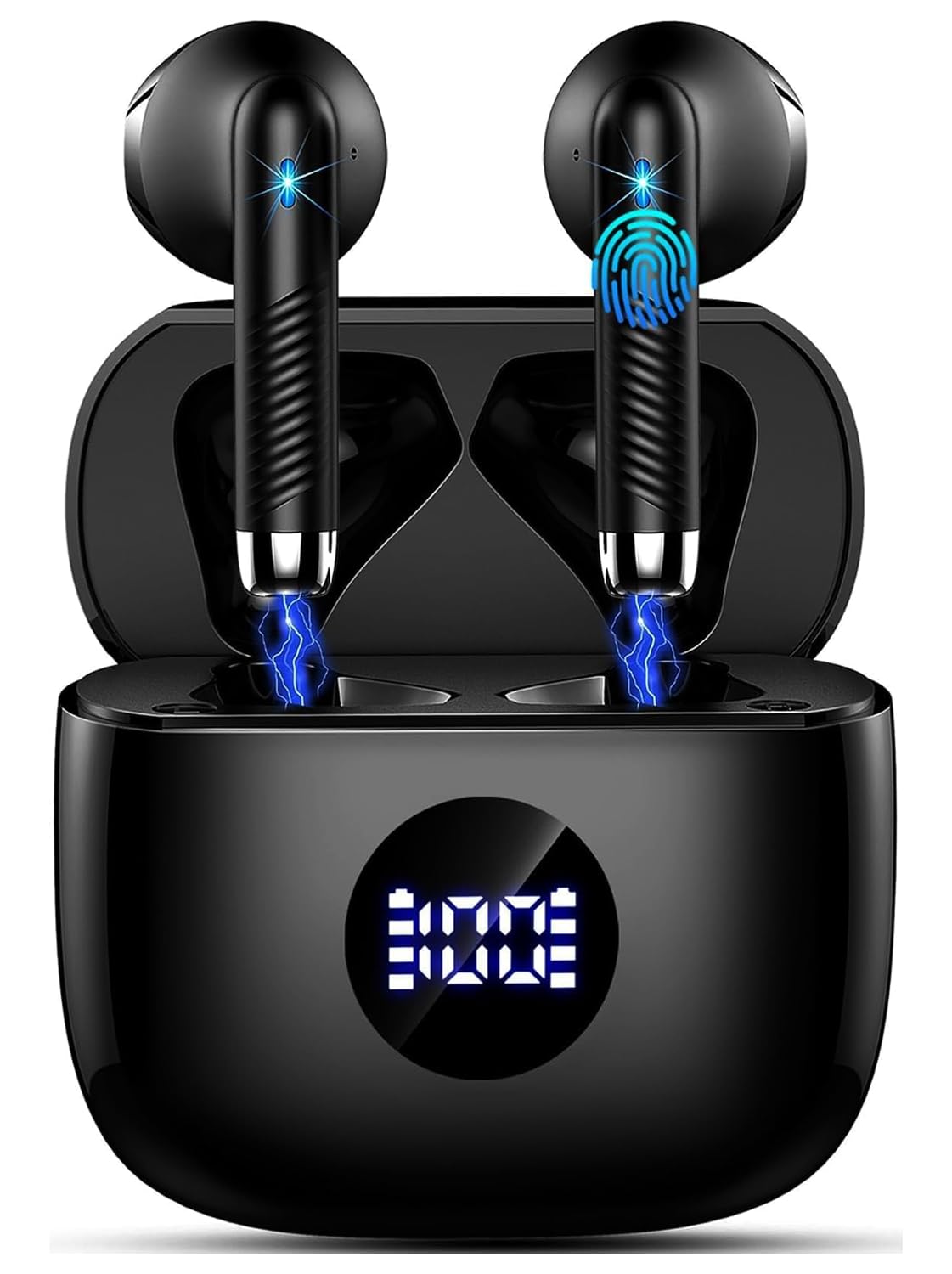 Wireless Earbuds, Bluetooth 5.4 Ear Buds, 8 EQs via App, 6D Bass Stereo