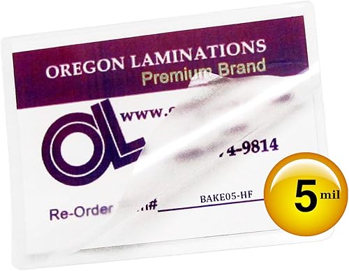 Miniatura 2 de Oregon Lamination Bolsas de laminación activadas por calor de 5 mil, 4-34 x 6 pulgadas paquete de 50 4.764 in x 5.984 in x 125 micras de grosor para