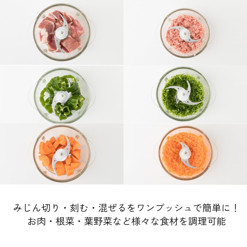 Amazon | FUKAI フードチョッパー ホワイト | みじん切り ひき肉