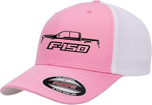 2015-20 Ford F150 Pickup Truck Outline Design Flexfit Trucker Mesh Gorra ajustada