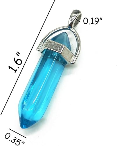 Miniatura 2 de TIHOOD Juego de 30 cuentas de chakras puntiagudas curativas para bricolaje, piedras de cristal de color aleatorio, colgante para colgante, collar,