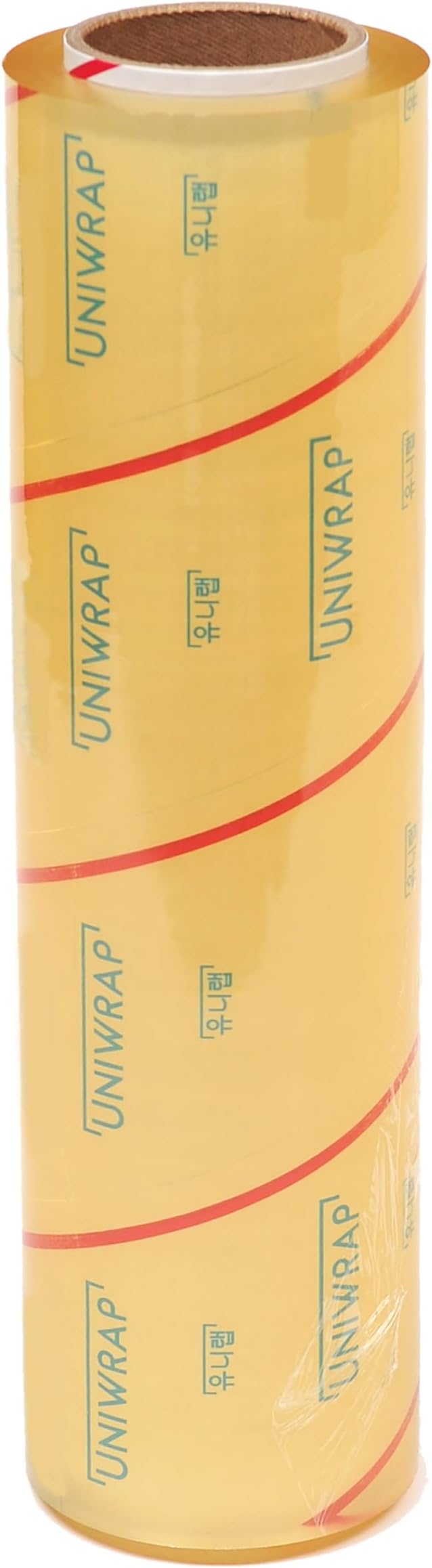 - VisionTechShop Uniwrap 1 roll of Food wrapping Plastic Cling Meat Film for Manual & Automatic Overwrap, 13 micron, 18" x 3379', MADE IN KOREA