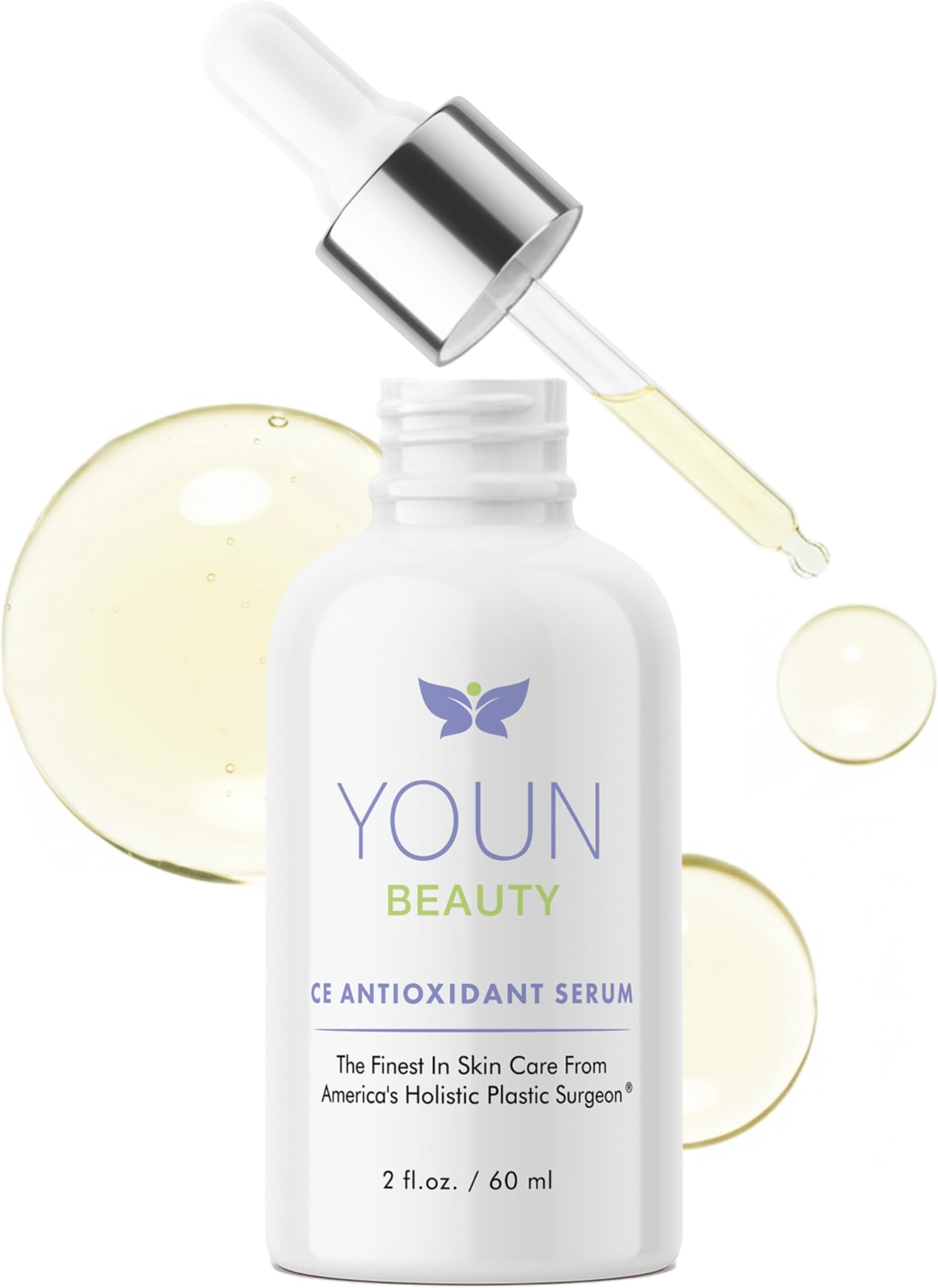 20% Vitamin C Face Serum with Hyaluronic Acid, Ferulic Acid & Vitamin E by Holistic Plastic Surgeon Dr. Anthony Youn | Antioxidant Serum for Face for Skin Hydration, 60 ml