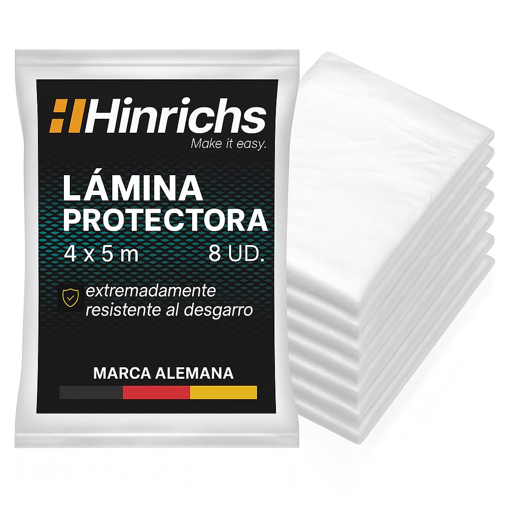 Hinrichs - 8 lonas para recubrir ligeras de plástico multiusos iLP 4 x 5 m – 160 m² en...