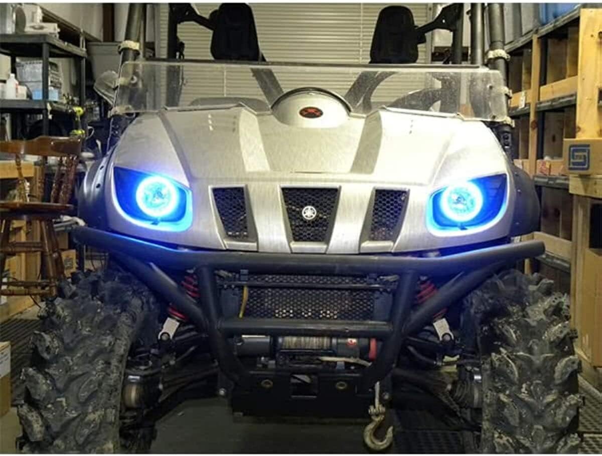 SYA Angel Eyes LED Halo Accent Light Kit | Compatible with Yamaha Rhino | ATV Accessories | Blue