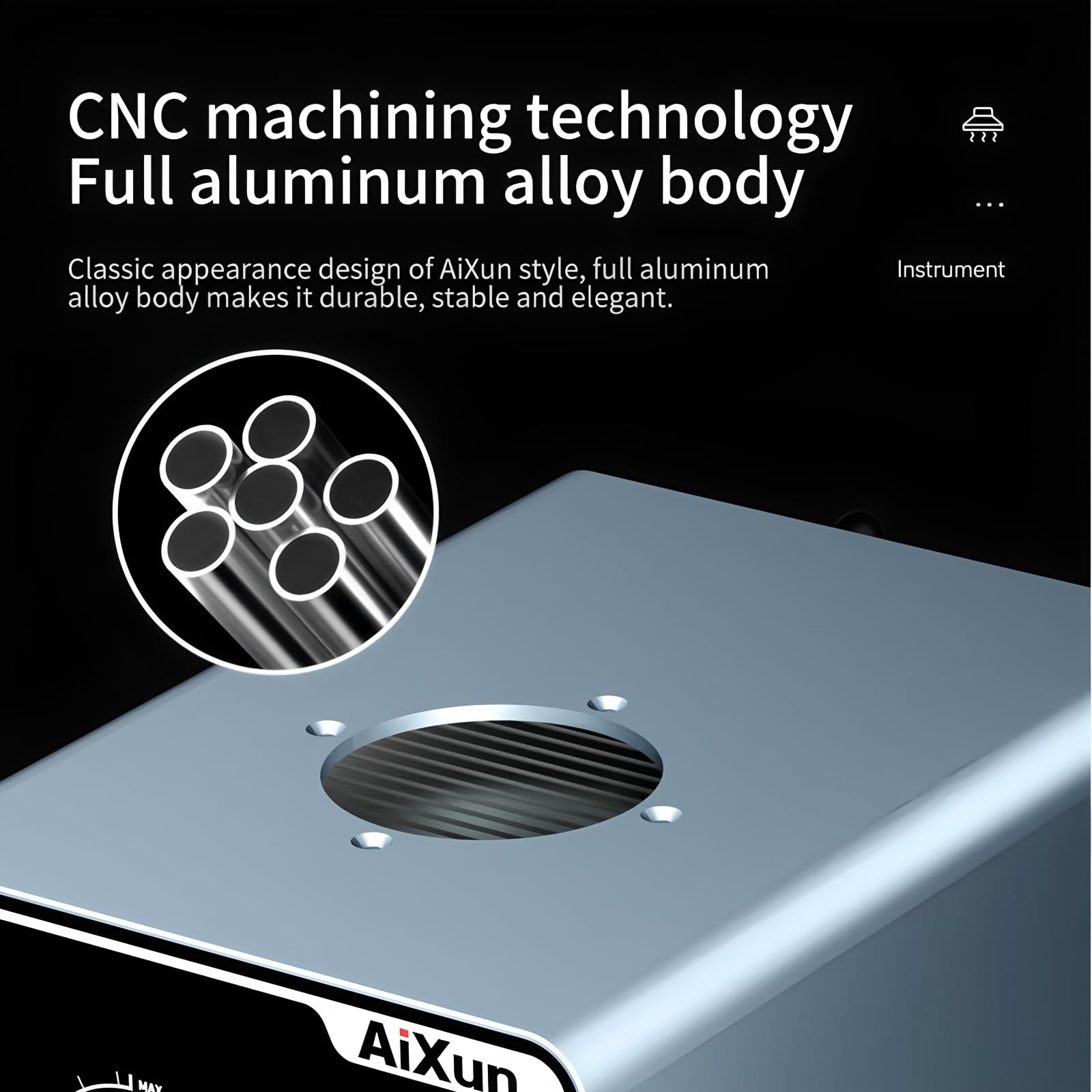 AIXUN ES02 - Limpiador de humos, extractor de humos, purificación eficiente, con luz LED