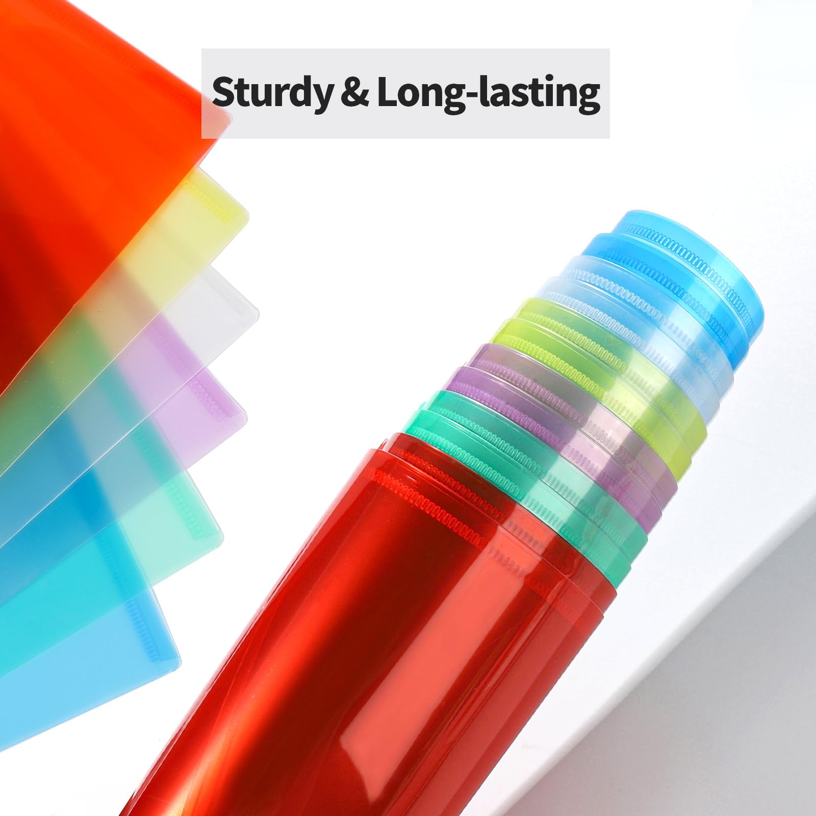 Snapklik.com : Plastic File Folders For Documents, 6 PCS Plastic ...