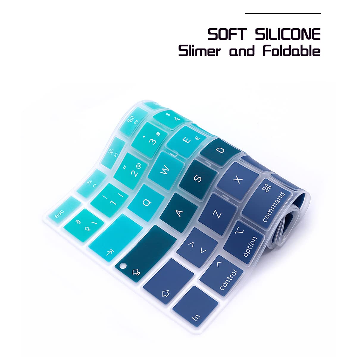 HRH Spanish Language Silicone Keyboard Cover For MacBook Air 13" 2020 M1 - Rainbow Design