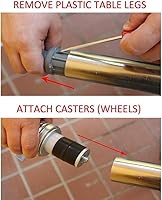 Vista 5 de AmGood Mesa de trabajo comercial con protector contra salpicaduras y salpicaduras laterales con ruedas NSF