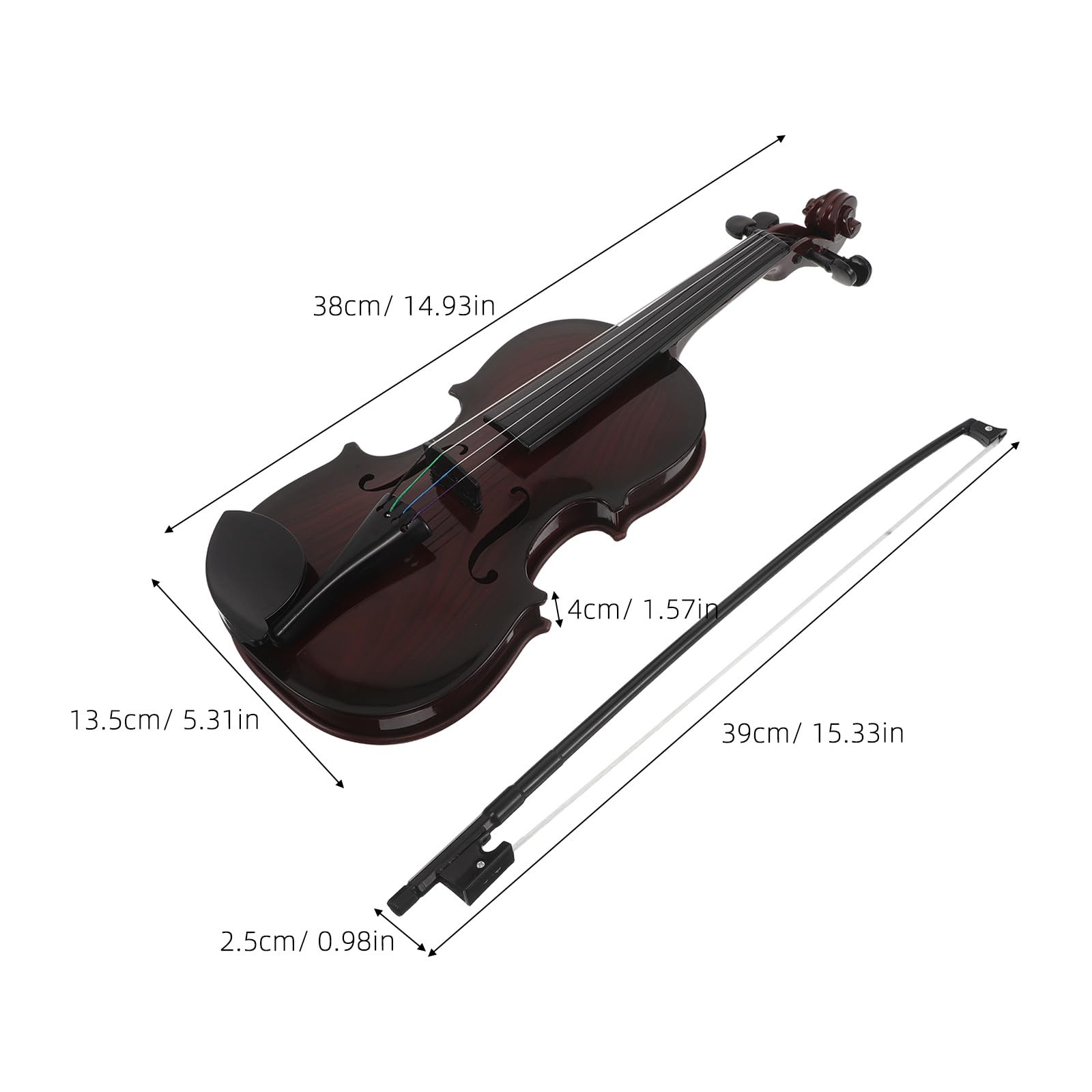 Giocattolo Violino Bambini in Plastica, Riproduzione Musicale Coffee | Back To School Party, per Pratica e Apprendimento, Accessori Spartito e Guide per Piccoli Principianti