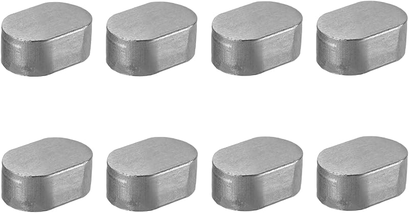 Chaveta meia-lua com extremidade arredondada MECCANIXITY 25 x 18 x 11 mm para eixo de transmissão – Pacote com 8 unidades