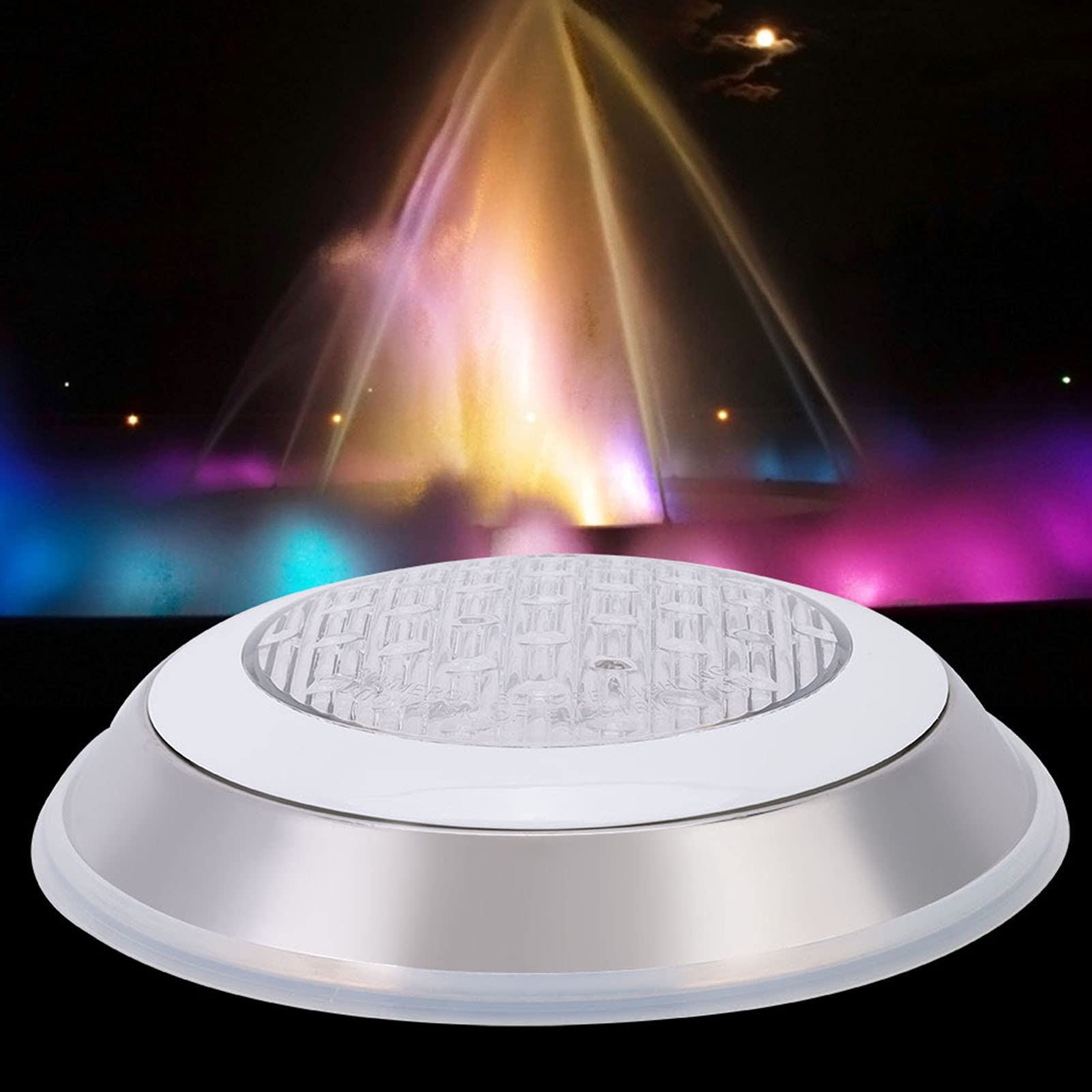 LED-Unterwasserleuchte, 12 V, 18 W, wasserdichte Edelstahl-Poollampe für Schwimmbäder, Brunnen, Gärten