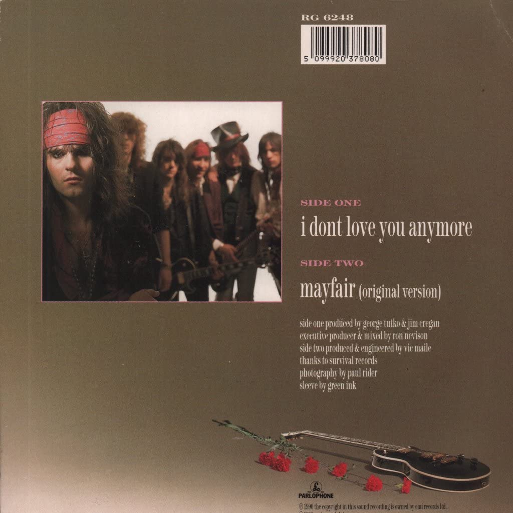 I don't love you anymore (1990) single Single