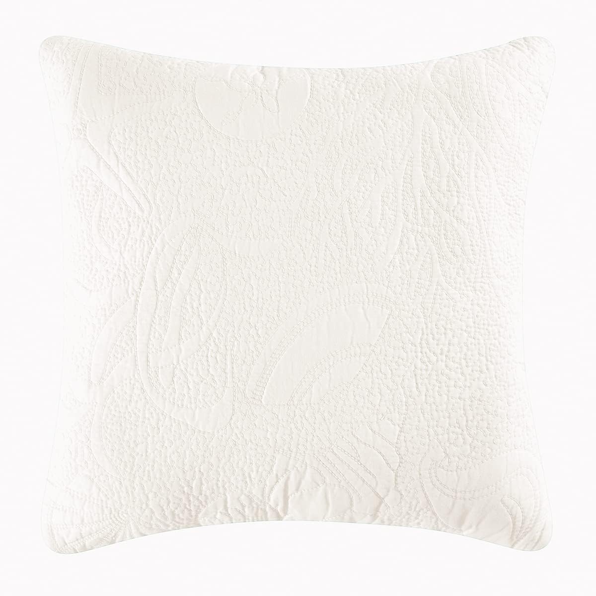 C&F Home White Shell Matelassé Standard Sham Standard Sham White
