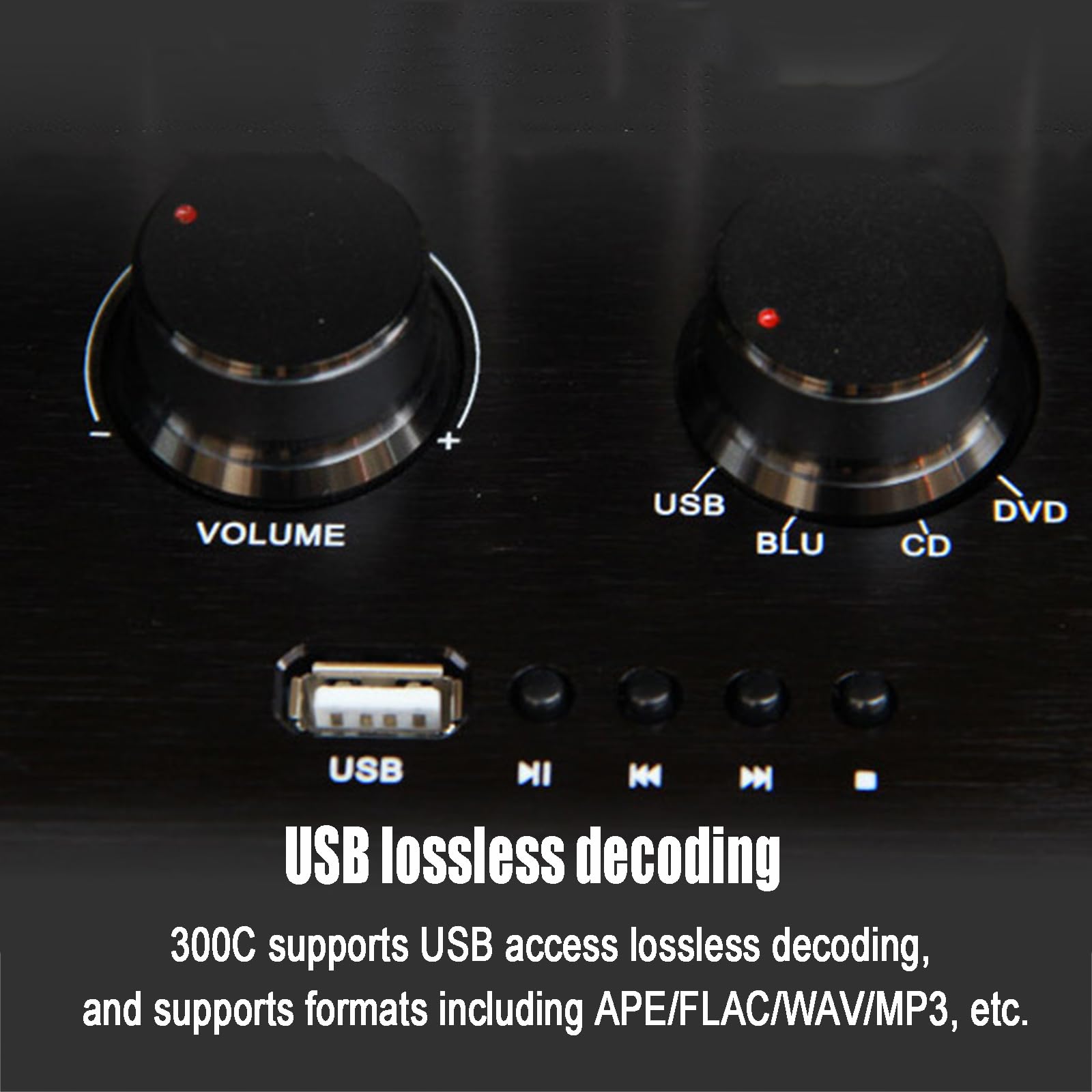 Amplificador De Auriculares De Tubo, Amplificador De Receptor Estéreo De Alta Fidelidad, Conducto Biliar 6F1, 300C Se Puede Conectar a Unidades Flash USB Y Admite Decodificación Sin Pérdidas