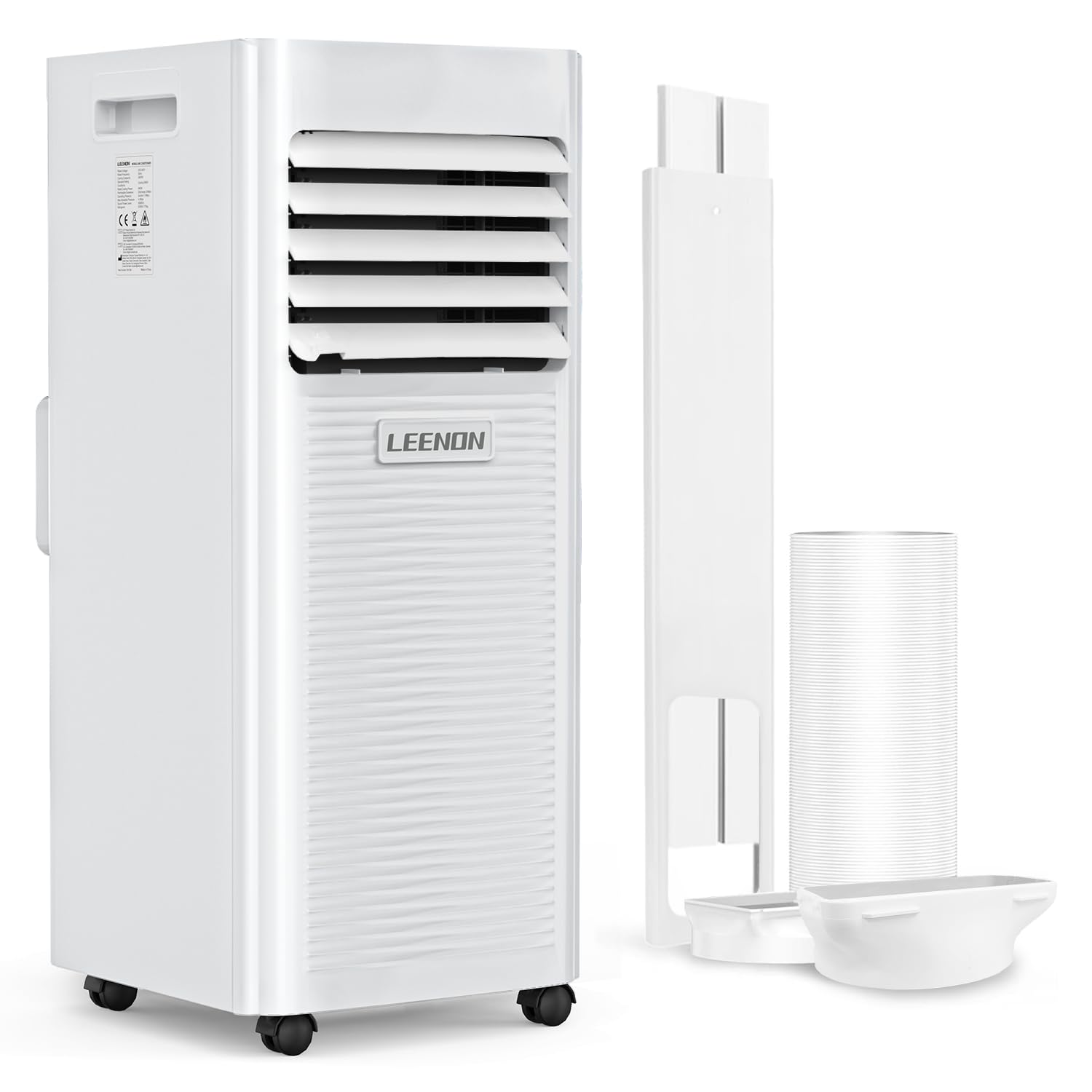 9000 BTU Portable Air Conditioners, 4 in 1 Air Conditioning Unit Portable, Dehumidifier & Fan Modes, Remote Control, 24H Timer, Sleep Mode, Window Exhaust Kit Includes, Mobile Unit for Home and Office [Energy Class A]
