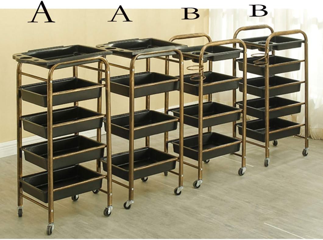 Salon Beauty Tray Trolley Hairdressing Utility Carts Barber Storage Hair Spa Roller Cart,Drawer Rolling Cart Service Trolley