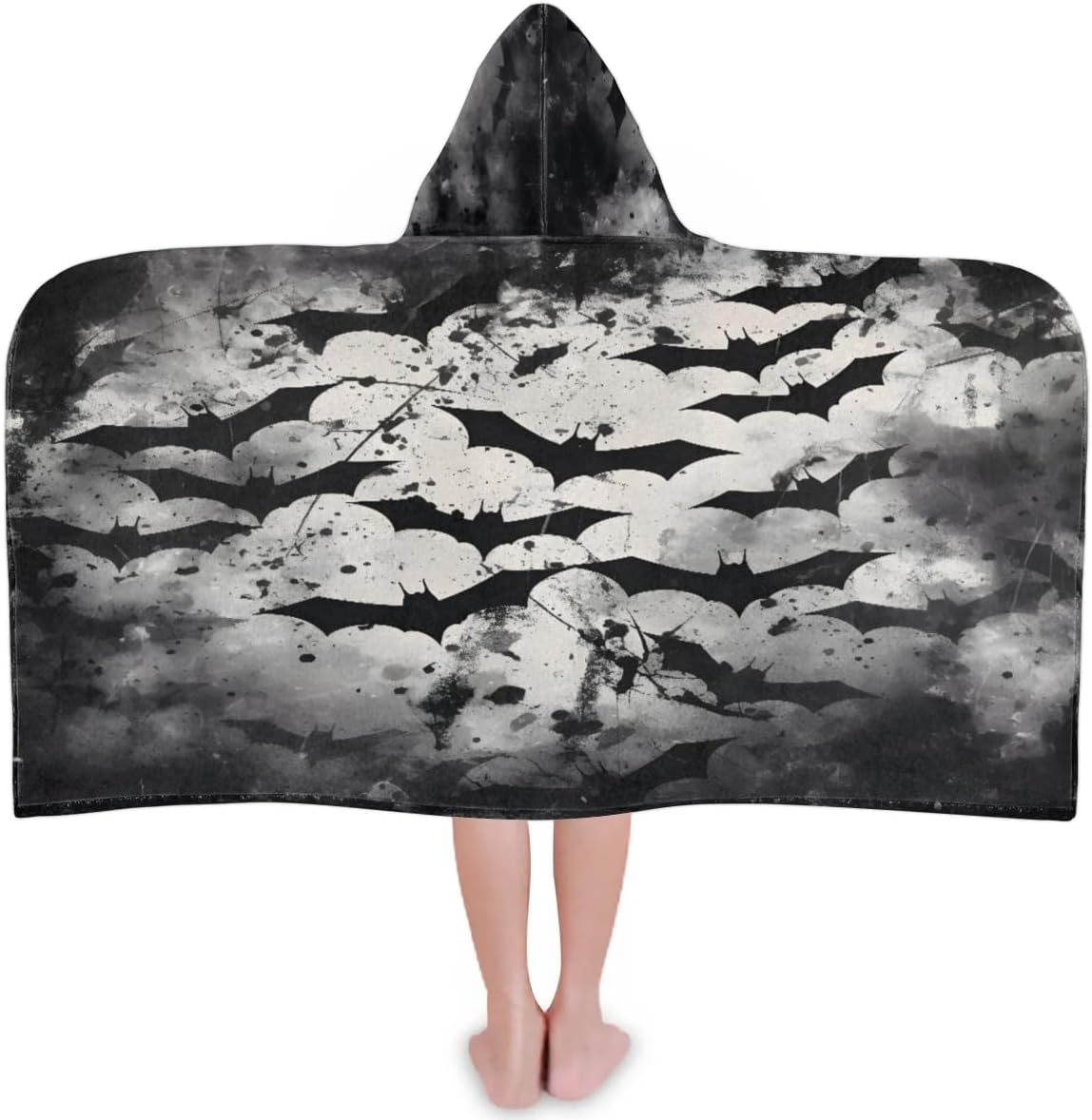 Pardick Vintage Animal Bats Kids Bath Towel Beach Towel with Hood Pool Cover Up for Girls Boys Soft Absorbent Hooded Bath Towel Toddler Towels for Beach, Pool